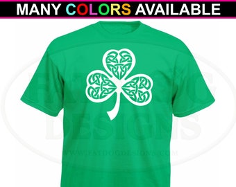 Celtic Knotwork Shamrock Custom Short-Sleeve T-Shirt (S-6XL) - Celtic Knot, Irish, St Patricks Day, St Pattys Day Shirt, Lucky Clover Shirt