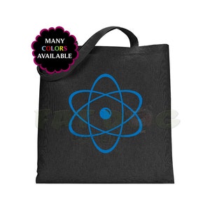 Atom Einkaufstasche nach Kundenwunsch - Sporttasche, Schultasche, Einkaufstasche, Strandtasche, Geeky Tasche, STEM Tasche, Studentengeschenk, Lehrergeschenk, für sie