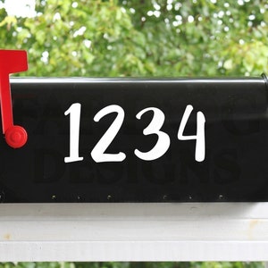 Mailbox Adressnummer Aufkleber (Bis zu 5 Zahlen) Benutzerdefinierte Vinyl-Aufkleber - Straßenadressschild, Straßennummer Aufkleber, Briefkasten Nummern, Bauernhaus
