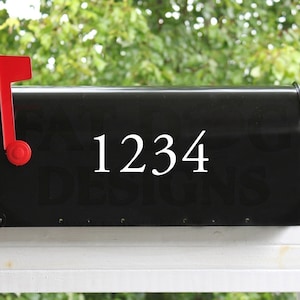 Mailbox Address Number Stickers (Up to 5 Numbers) Custom Vinyl Decal - Street Address Sign, Street Number Decal, Mailbox Numbers, Farmhouse