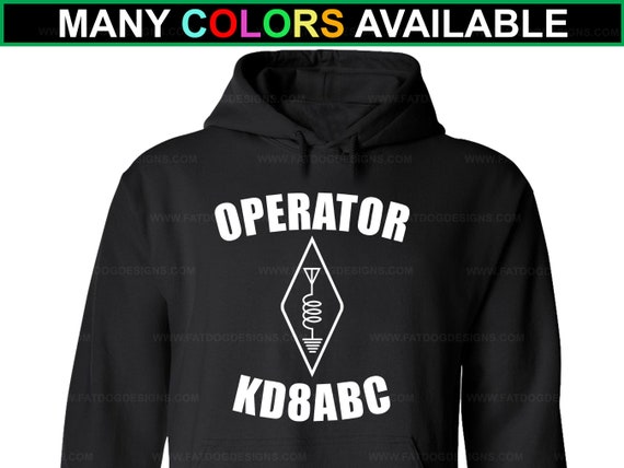 Ham Radio Amateur Radio Custom Call Sign Hooded Sweatshirt photo