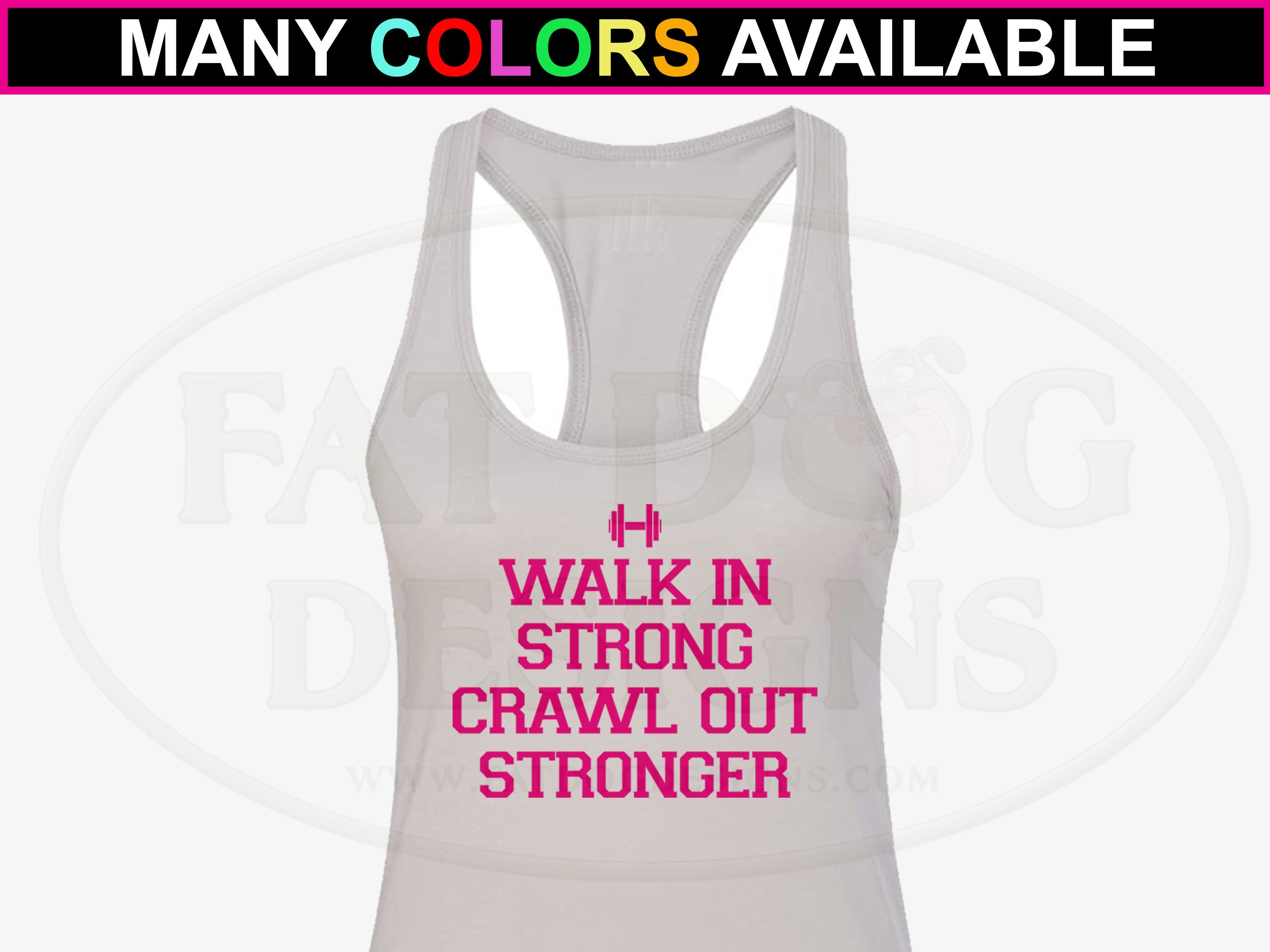 Fitness Shirt Exercise Tank Top Walk in Strong Crawl Out | Etsy
