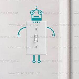 Robot Light Switch and Electric Outlet Vinyl Decal - Outlet Decal ...