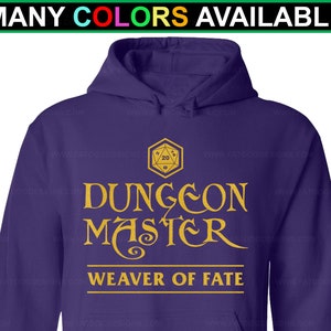 Dungeon Master D20 Custom Hoodie ( S-3XL) Gamer Gift, DM Gift, D&D, RPG Hoodie, D20 Hoodie, Gamer Hoodie, Dungeons and Dragons, Fantasy Game