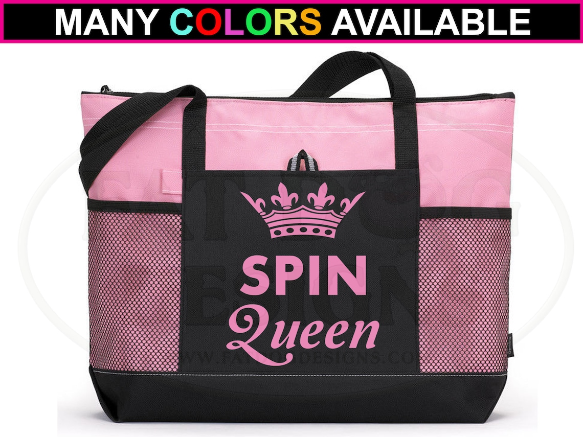 Spin Queen Custom Zippered Tote Bag Sac de gym Classe de Etsy