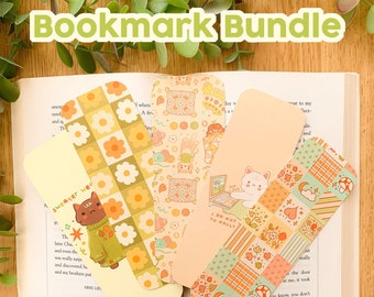 Bookmark pick & mix bundles / Digital Art, Illustration, Books, reading, kawaii, Stationary, plants, cottagecore, toadstools, mushroom