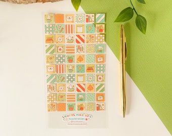 Pretty Stationery - Clear Sticker Sheet (1 pc) | Digital Art, Stickers, Illustration, Stationery, bullet journal, journaling