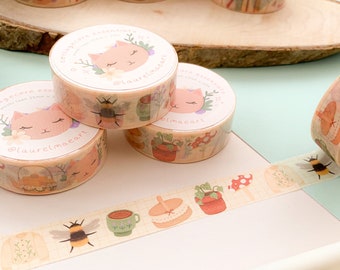 Cottagecore - Washi Tape | washi, tape, Digital Art, Stickers, Illustration, kawaii, Stationary, cottagecore, autumn, cozy