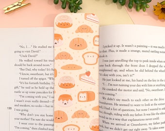 Bakery Buddies - Bookmark | Digital Art, Illustration, Books, reading, kawaii, Stationery, plants, cottagecore, girl, toadstool, flowers