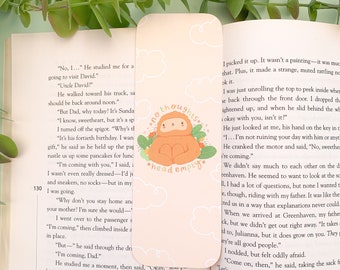 Sloth - Bookmark | Digital Art, Illustration, Books, reading, kawaii, Stationery, funny, cottagecore, no thoughts, head empty