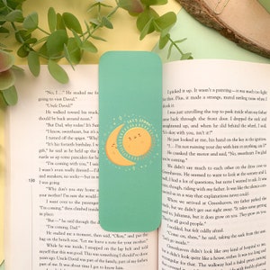 Let’s Spoon - Bookmark | Digital Art, Illustration, Books, reading, sun, moon, Stationery, space