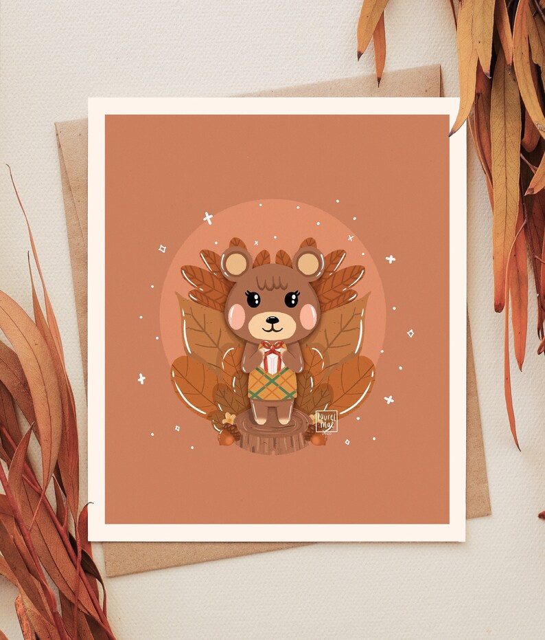 Animal Crossing Illustration Maple // Art Print A4/A5/A6 | Etsy