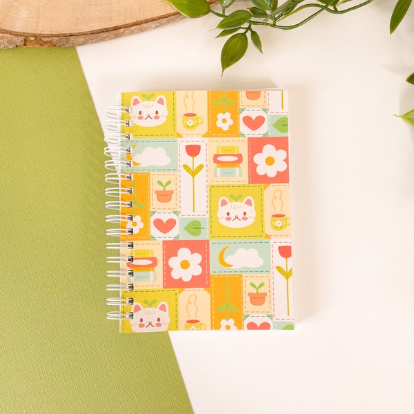 Spring Things - Reusable Sticker Book | Digital Art, Stickers, Illustration, Stationery, flowers, cats, plants