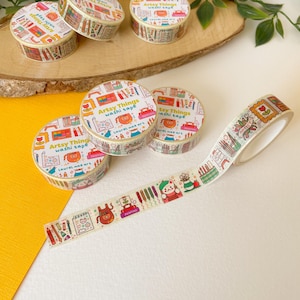 Artsy Things - Washi Tape | washi, tape, digitale Kunst, Aufkleber, Illustration, kawaii, Schreibwaren, Künstlerbedarf, kreativ, Malerei