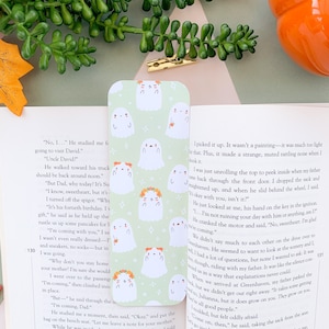Ghostie gang - Bookmark | Digital Art, Illustration, Books, reading, autumnal, Stationery, Halloween, plants, cottagecore, ghosts