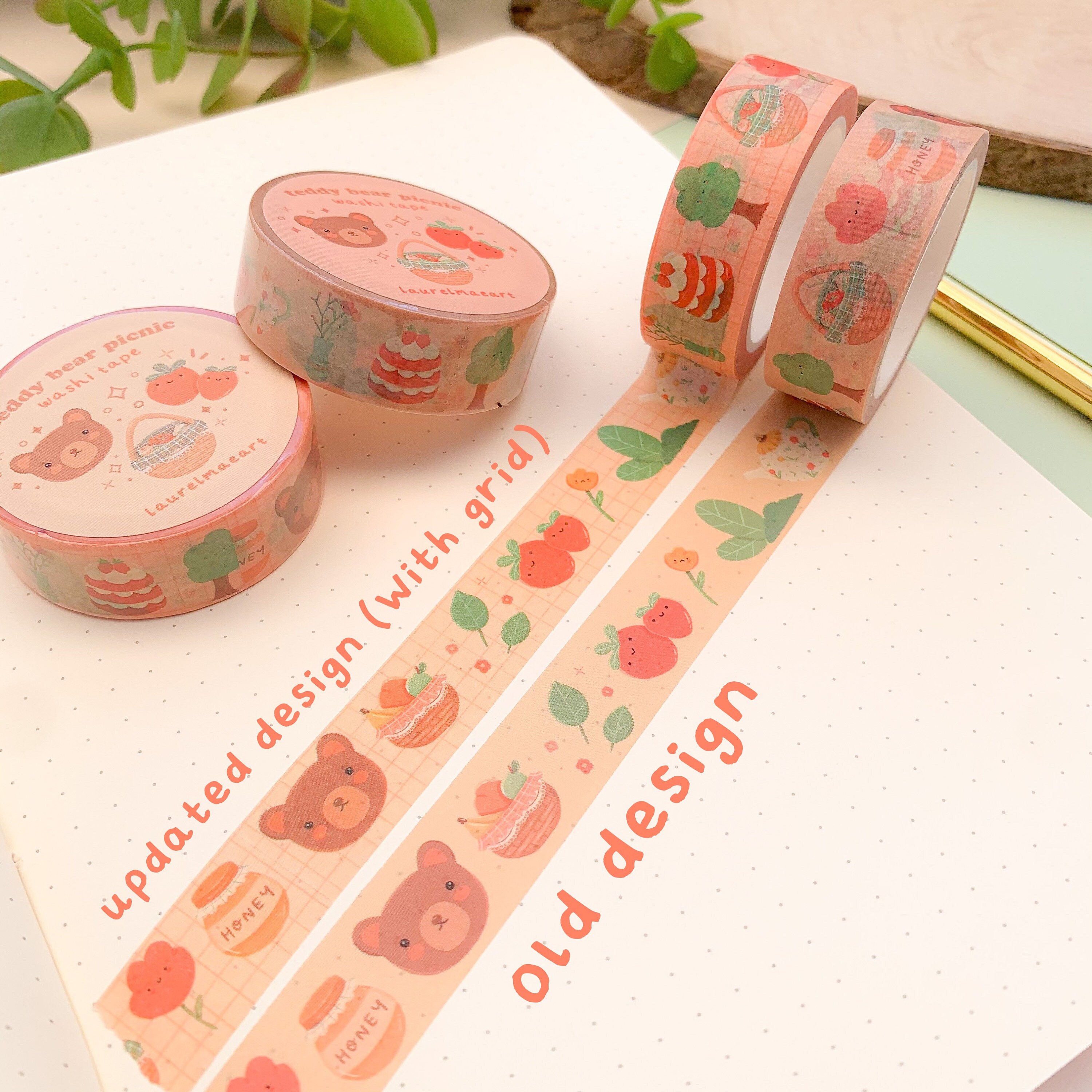 2 pcs Cottagecore Washi Tape Set Washi Tapes Stationery Scrapbooking