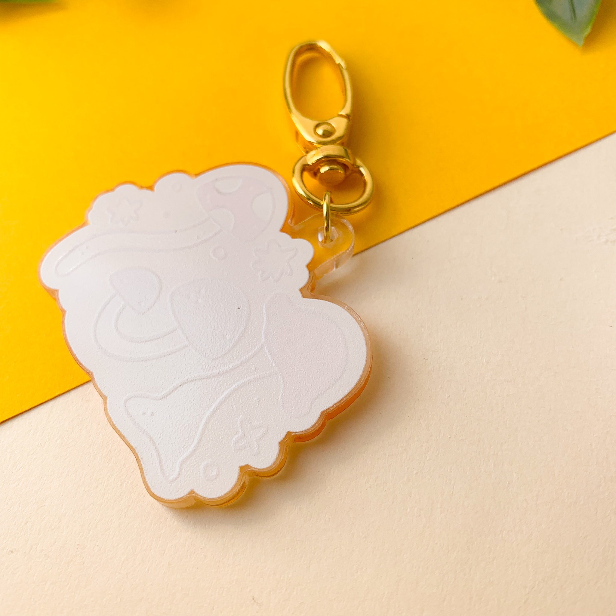 Mushrooms Keychain // Clear Acrylic, Key Ring, Illustration ...