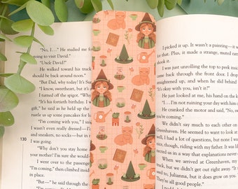 Plant Witch Essentials - Bookmark | Digital Art, Illustration, Books, reading, kawaii, Stationery, acnh, plants, cottagecore, witch