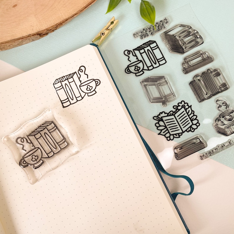 Bookworm - Clear Acrylic Stamp Set | Stamps, Block, Letters, Bujo ...