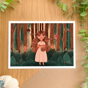 Waldfeen - Kunstdruck | Digitale Kunst, Handgezeichnete Illustration, Cottagecore