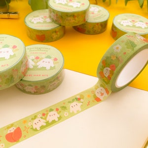 Meebloos printanier - Ruban adhésif Washi | washi, ruban adhésif, art numérique, autocollants, illustration, printemps, fleurs, papeterie, cottagecore, cosy