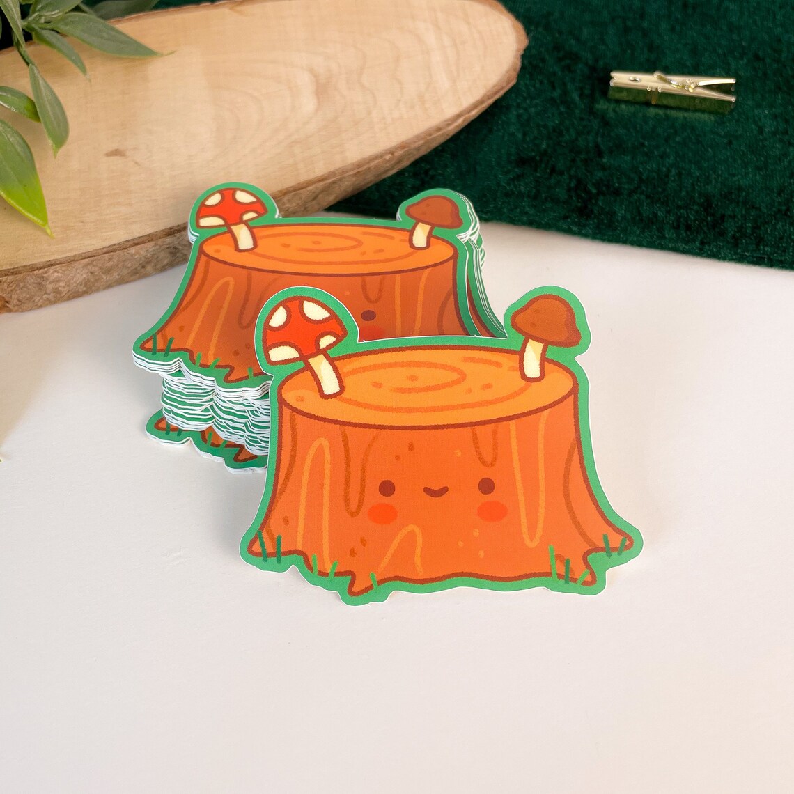 Stump Sticker Little Tree Stump - Matte Vinyl Sticker | Digital Art, Stickers, Funny ...
