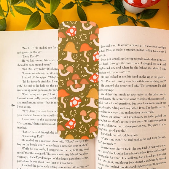 Mushroom Bookmark Autumn Bookmark, Autumnal Bookmark, Cute