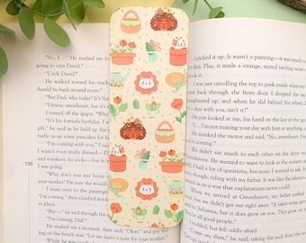 Spring Essentials - Bookmark | Digital Art, Illustration, Books, reading, kawaii, Stationery, cottagecore, floral, flowers