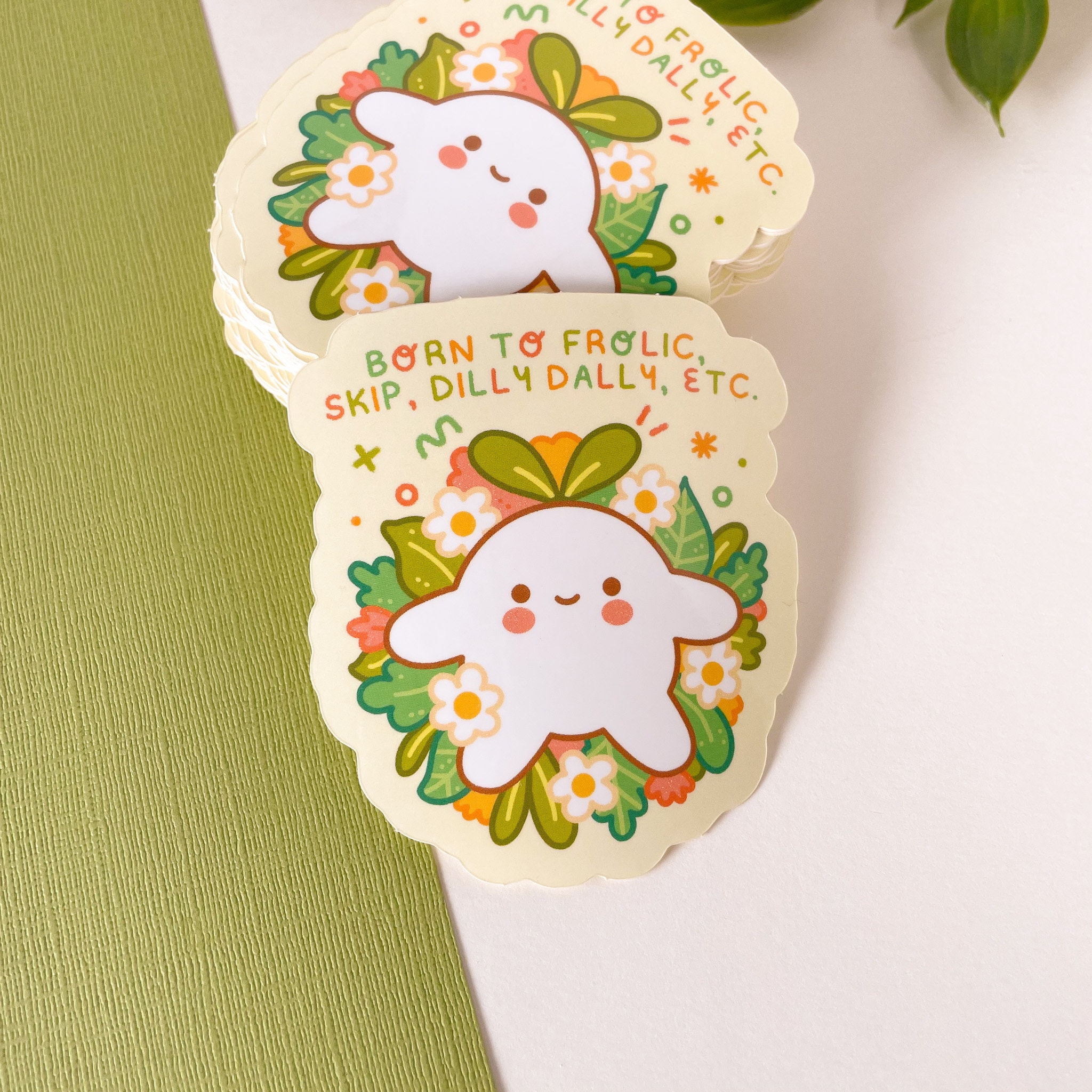 Born to Frolic - Glossy Vinyl Sticker | Digital Art, Stickers ...