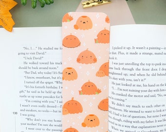 Pumpkin Pals - Bookmark | Digital Art, Illustration, Books, reading, autumnal, Stationery, Halloween, plants, cottagecore, witch