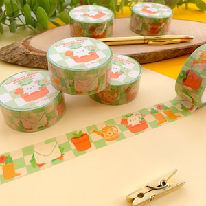 Brighter Days - Cinta Washi Gruesa / Washi de 20 mm, cinta, arte digital, pegatinas, ilustración, kawaii, papelería, cottagecore, verano, pastel