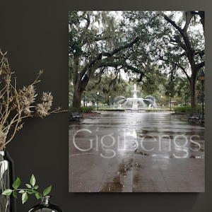 Five PRINTABLE Savannah Georgia Wall Art Picture Set Digital Photography Pictures Savannah at Night Instant Download River Street Prints