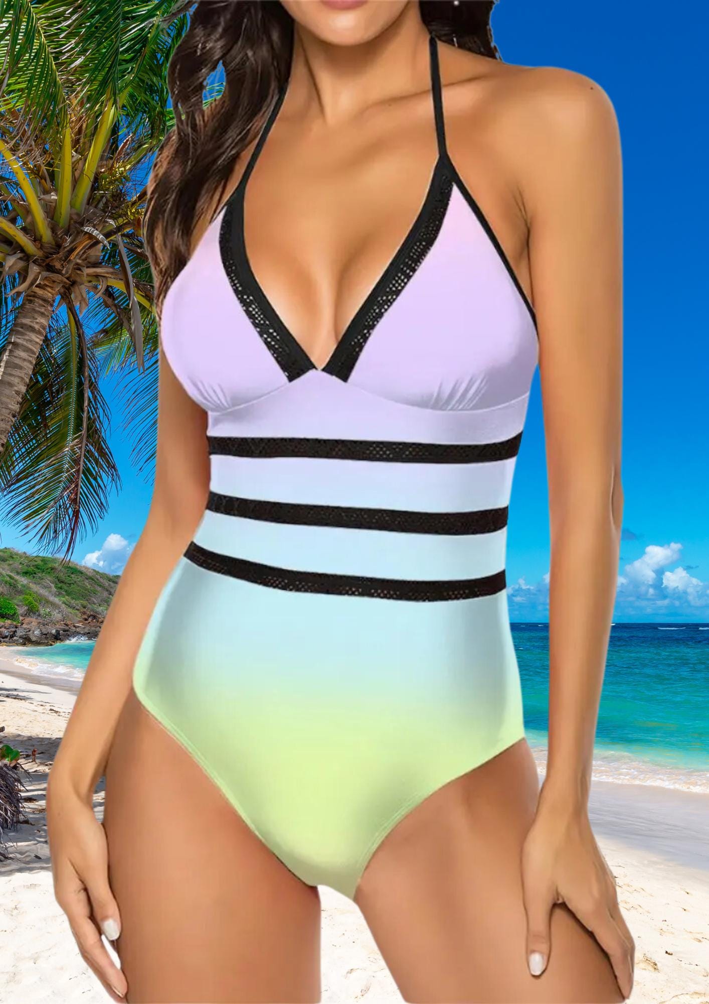 One Piece Swimsuit for Women Tropical Bathing Suit for Teen Tropical Swimsuit for Women Beach Wear for Teen Swimwear for Women Neon Swimwear