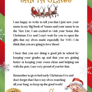 EDITABLE Official Letter From Santa for Kids Bundle With Santa Envelope ...