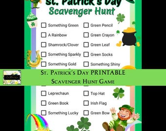 St. Patrick's Day-spel: Utskrivbar skattjakt (Direkt nedladdning)