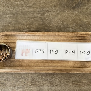Lenguaje Montessori: se parecen a palabras de tres letras