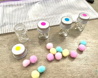 Busy Bags - Sorting using jars and mini pompom  Level 4