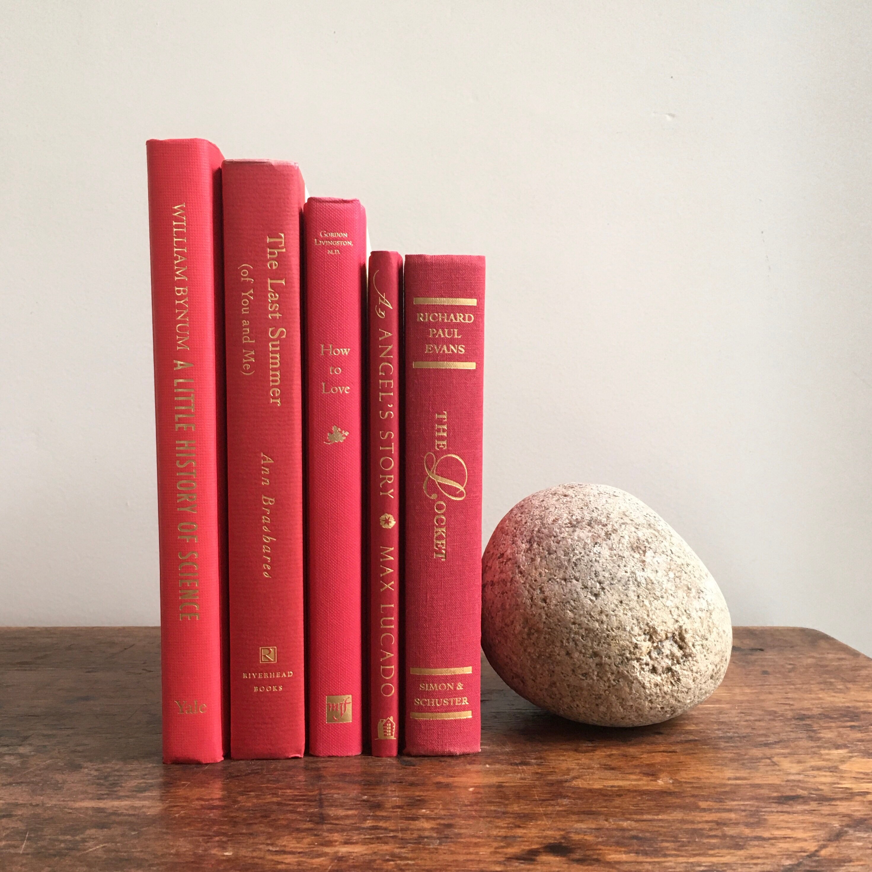 Red Decorative Book Set Book Bundle Wedding Centerpiece Etsy