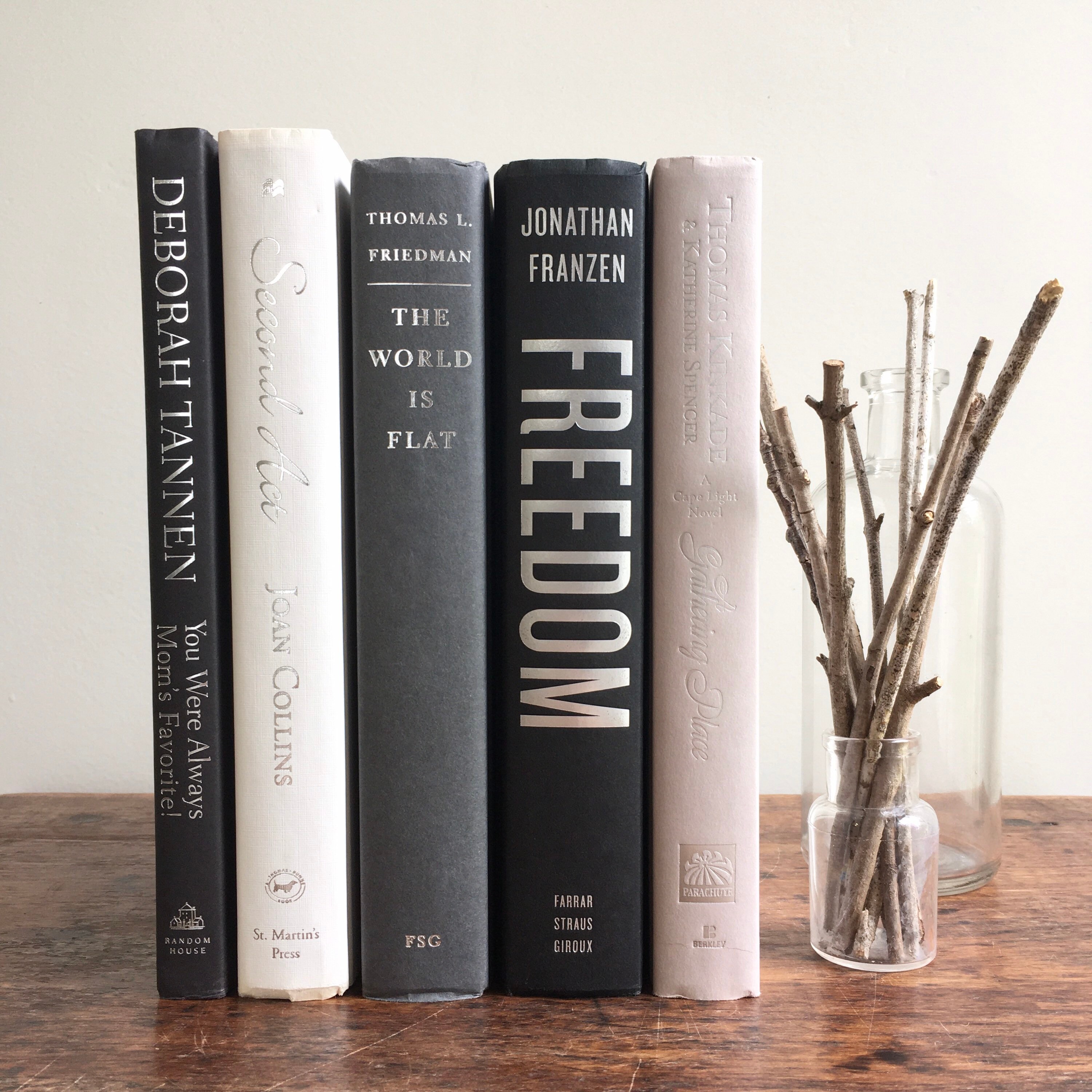 Decorative Books in Black White and Gray Stack of Books Etsy