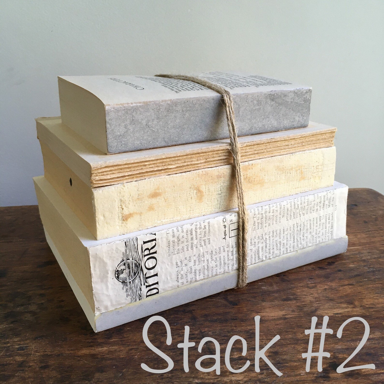 Rustic Decorative Book Set Etsy