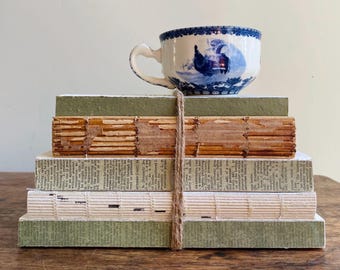 Olive and Beige Rustic Book Set