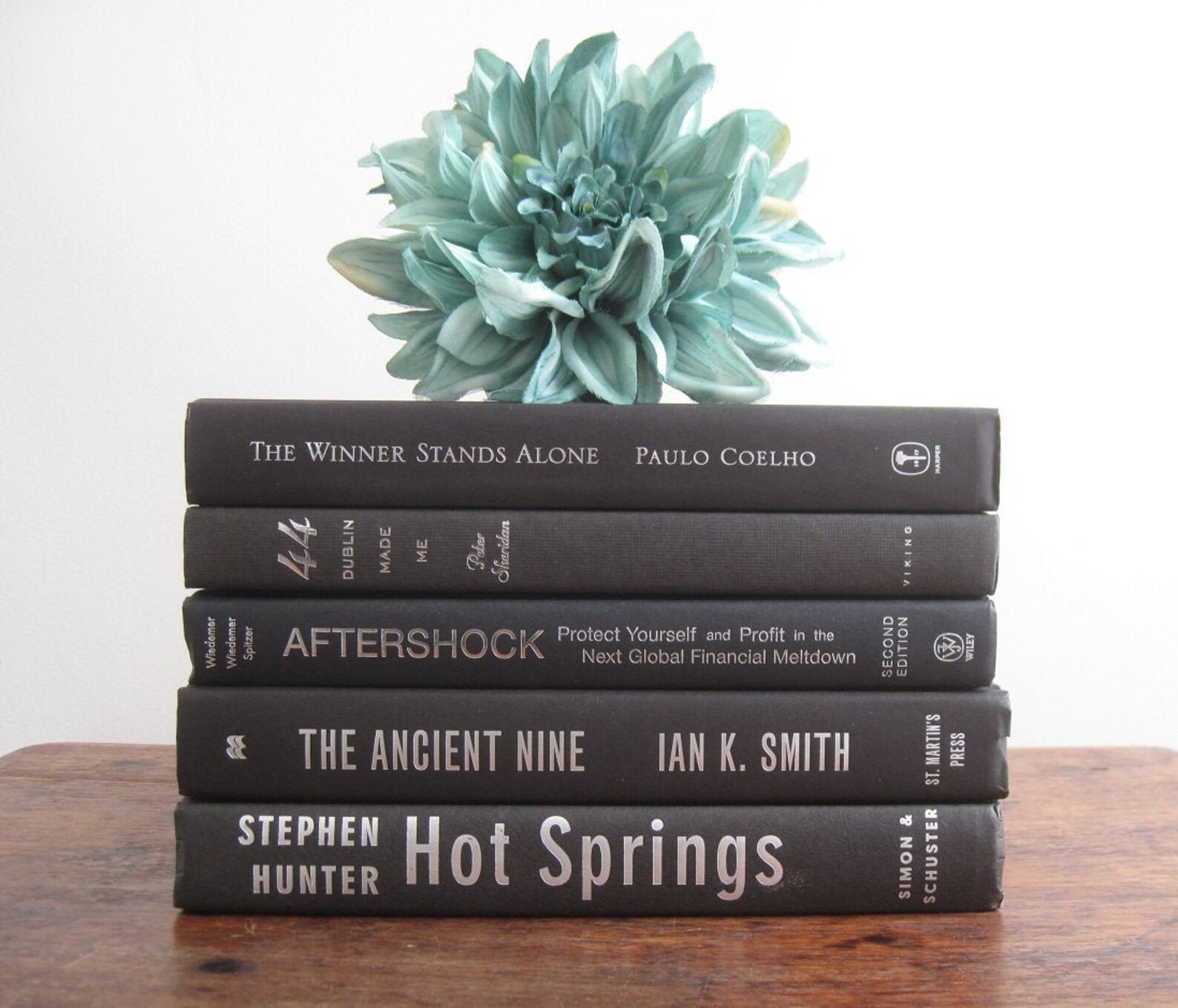 Black Decorative Books Set Book Bundle Mantel Decoration Etsy