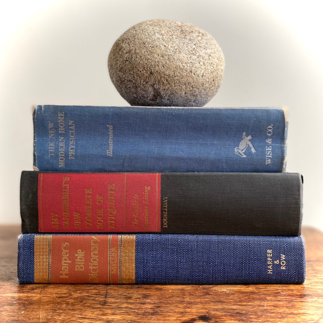 Vintage Reference Stack, Old Book Bundle - Etsy