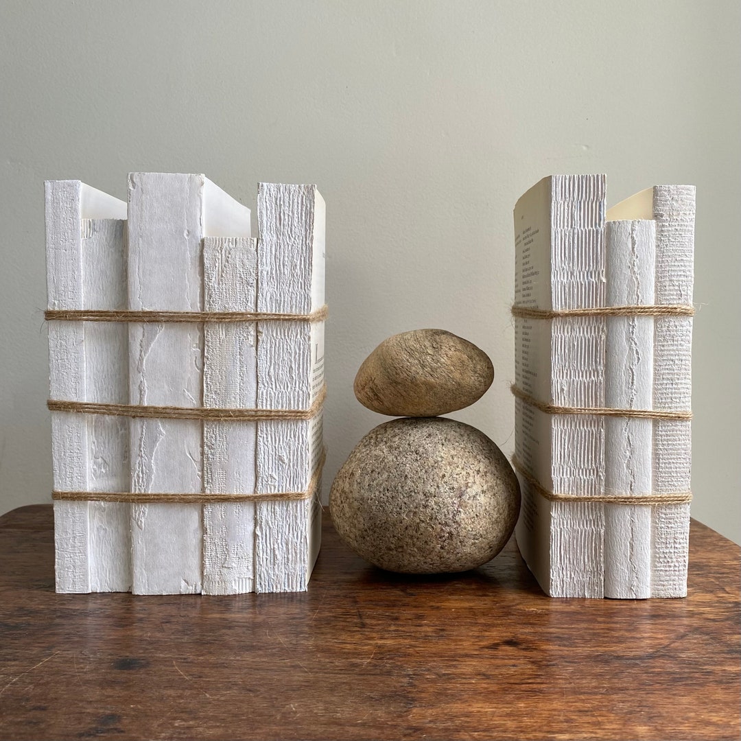 Coverless Rustic White Decorative Book Set Etsy