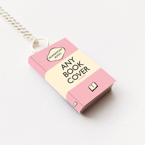 Collier livre miniature personnalisé | Cadeau d'auteur personnalisé | Les délices des amateurs de livres | Souvenir unique d'un rat de bibliothèque | Bijoux littéraires