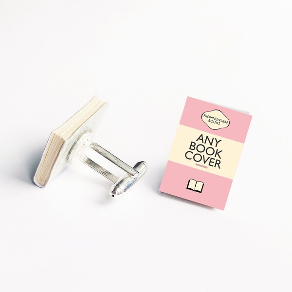 Cufflinks Miniature Book | Custom Author Gift | Book Lover Gift | Personalized Wedding Gift for Bookworms | Bookish Gift | Book Jewellery