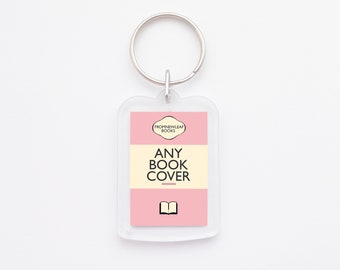 Book Cover Acrylic Keychain Custom Miniature Book Lover Gift | Personalized Gift for Bookworms | Bookish Gift | Book Jewellery |  Novel