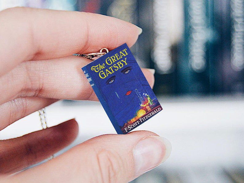 Custom Miniature Book Necklace Personalized Author Gift Book Lover's Delight Unique Bookworm's Keepsake Literary Jewelry image 7