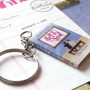 Keychain Miniature Book Custom Author Gift Book Lover Gift Personalized Gift for Bookworms Bookish Gift Book Jewellery image 6