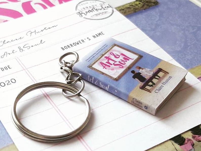 Keychain Miniature Book Custom Author Gift Book Lover Gift Personalized Gift for Bookworms Bookish Gift Book Jewellery image 6